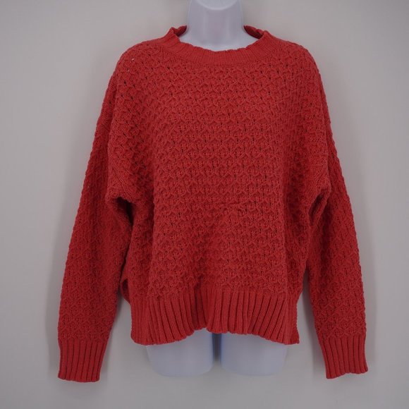 a new day Sweaters - a new day NWOT Women's Plus Size Pink Long Sleeve Crochet Knit Sweater XL